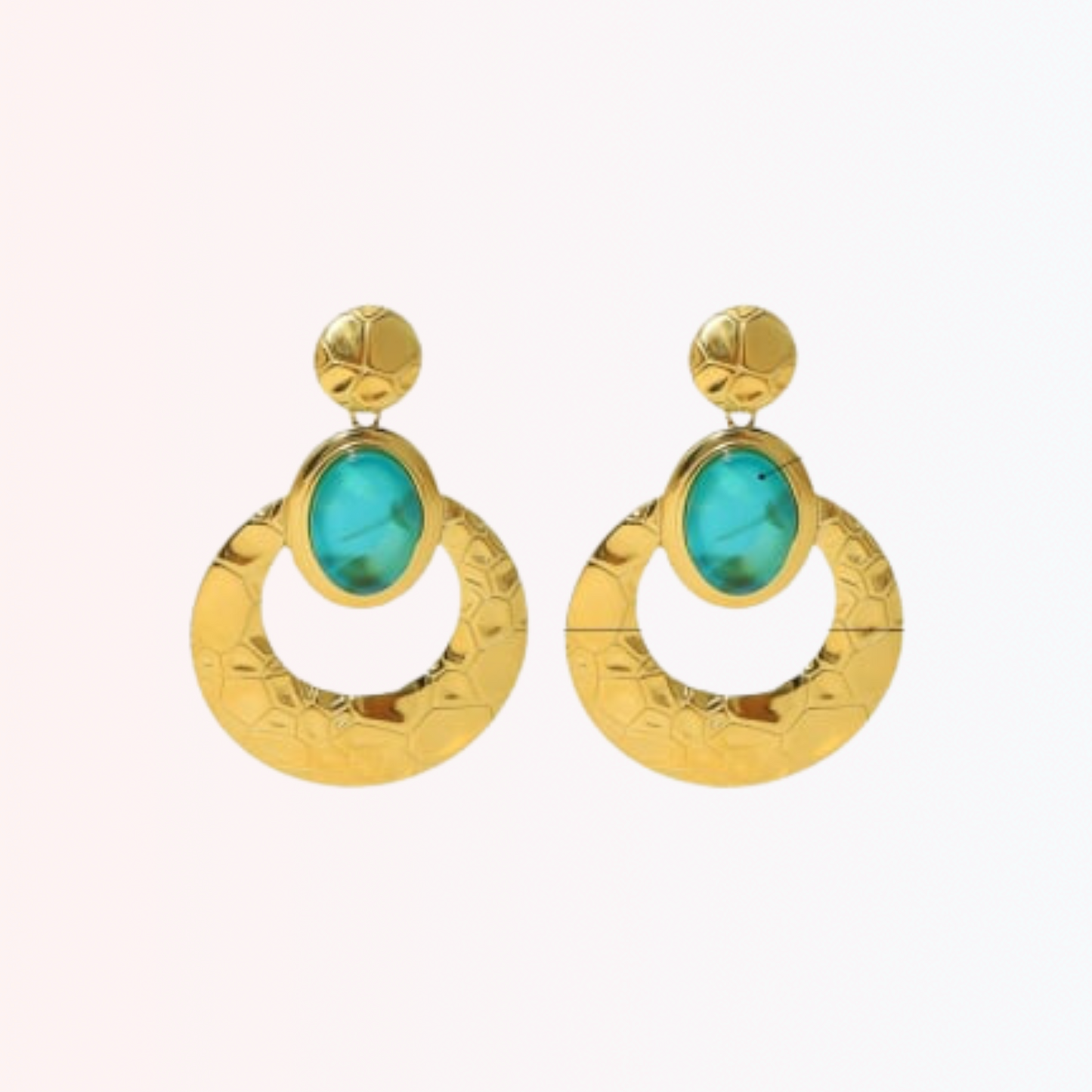 Pantallas Colgantes Geométricas en Titanium Steel Dorado 18K