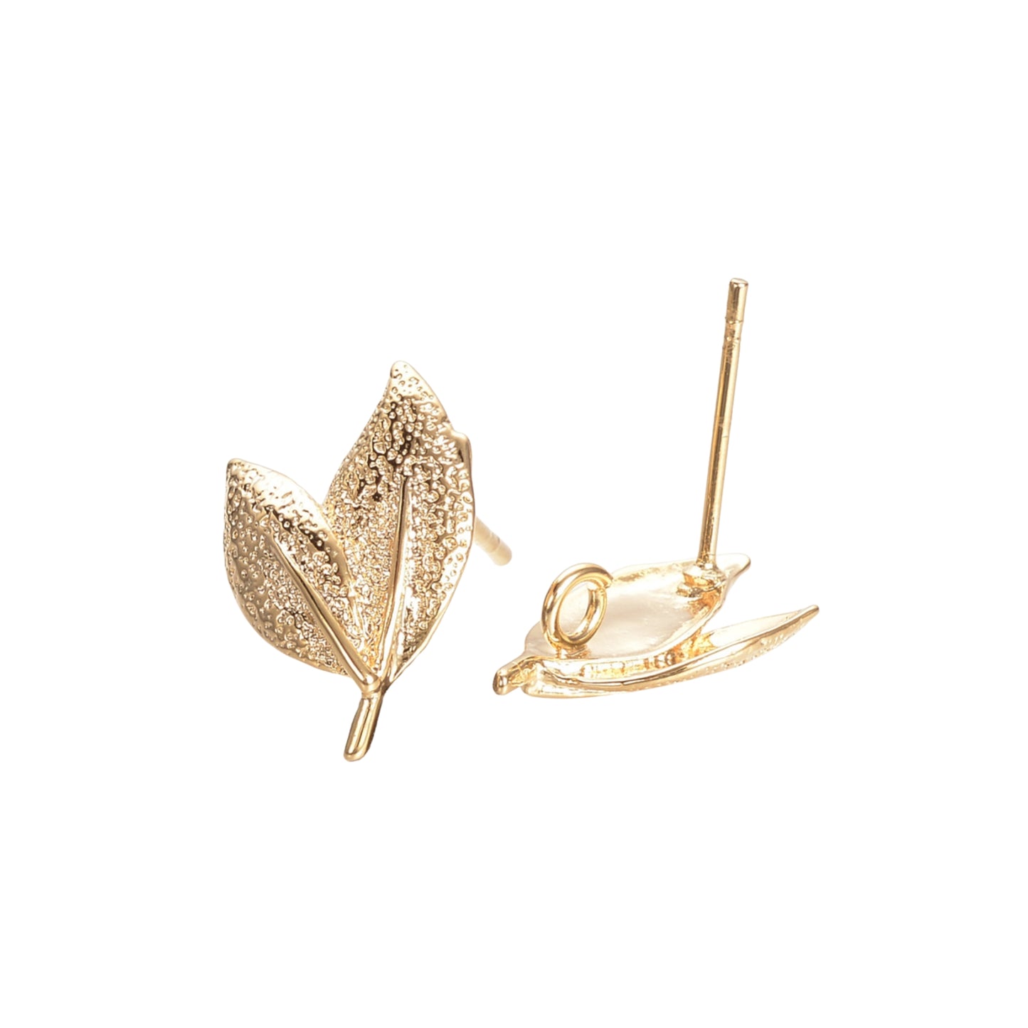 Pantallas de Brass en Forma de Hoja, Bañada en Oro 18K