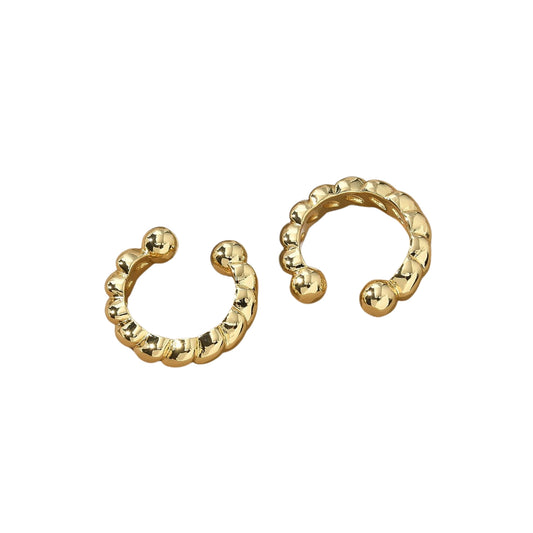 Pantallas Cuff de Brass con Diseño de Cuerda Torcida, Bañadas en Oro 18K