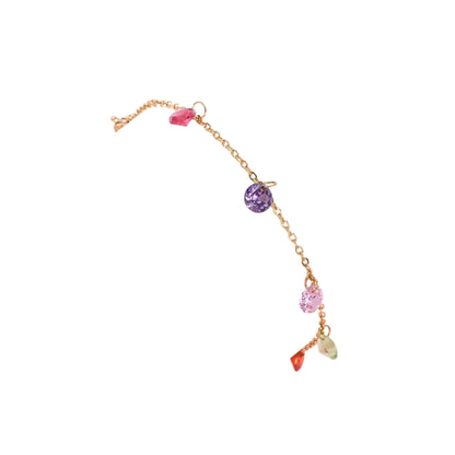 Pulsera de Stainless Steel con Charms Redondos y Zirconia Cúbica, Colorida