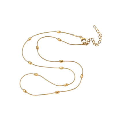 Collar de Stainless Steel con Cadena Snake, Dorado