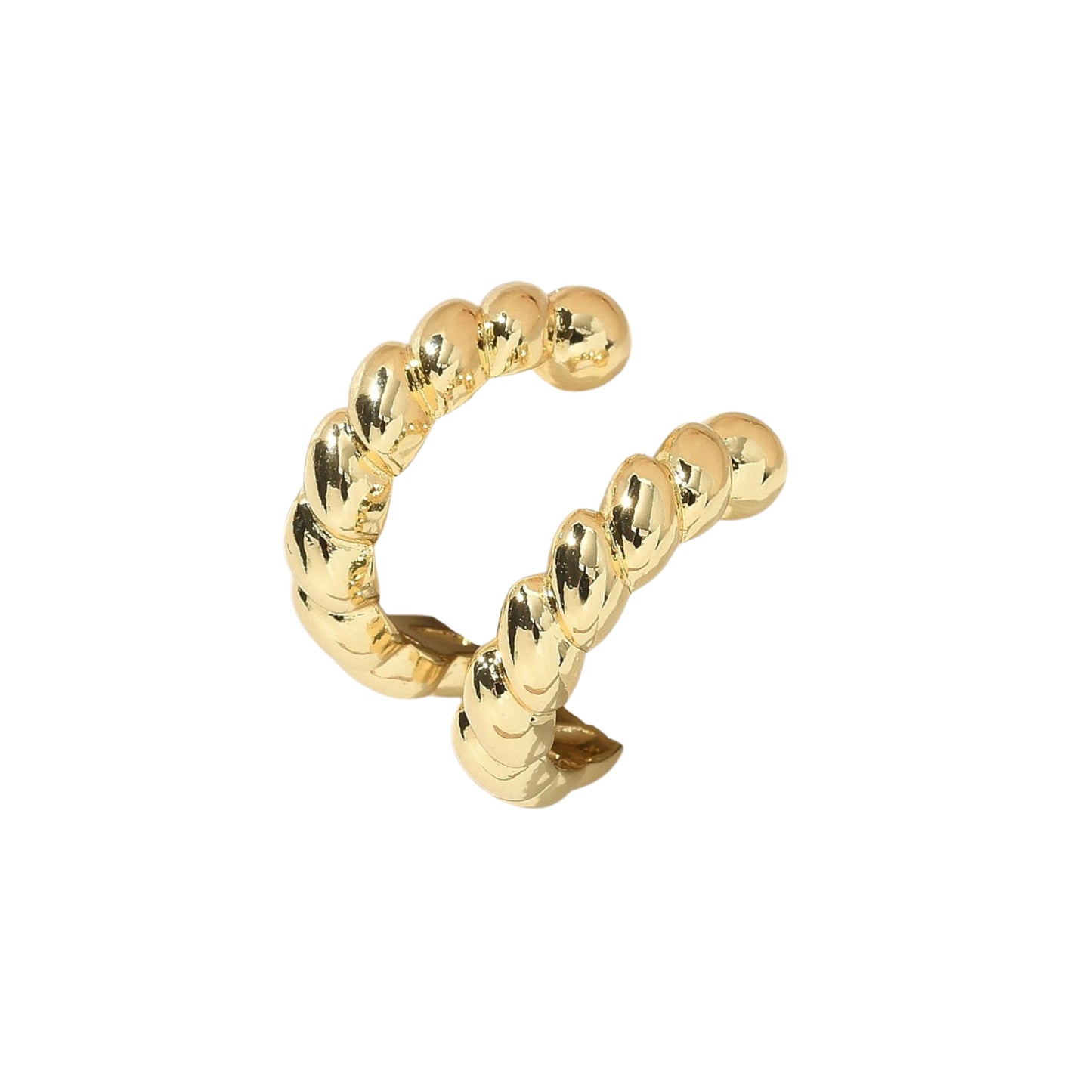 Pantallas Cuff de Brass con Diseño de Cuerda Torcida, Bañadas en Oro 18K