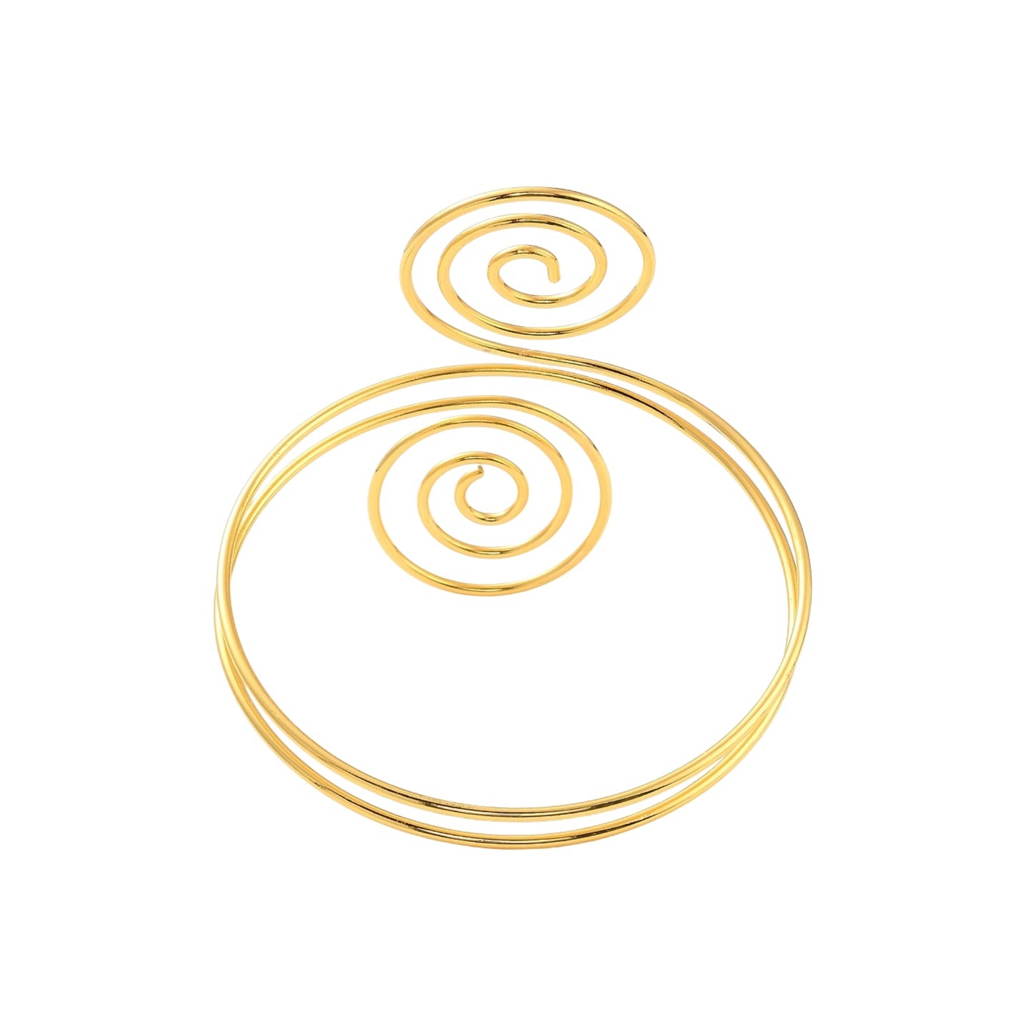 Brazalete Cuff Dorado con Espiral de Alambre para el Brazo