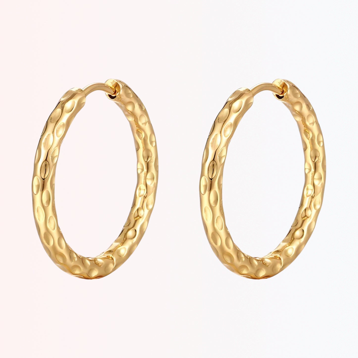 Pantallas Hoops de Stainless Steel Bañadas en Oro 18K