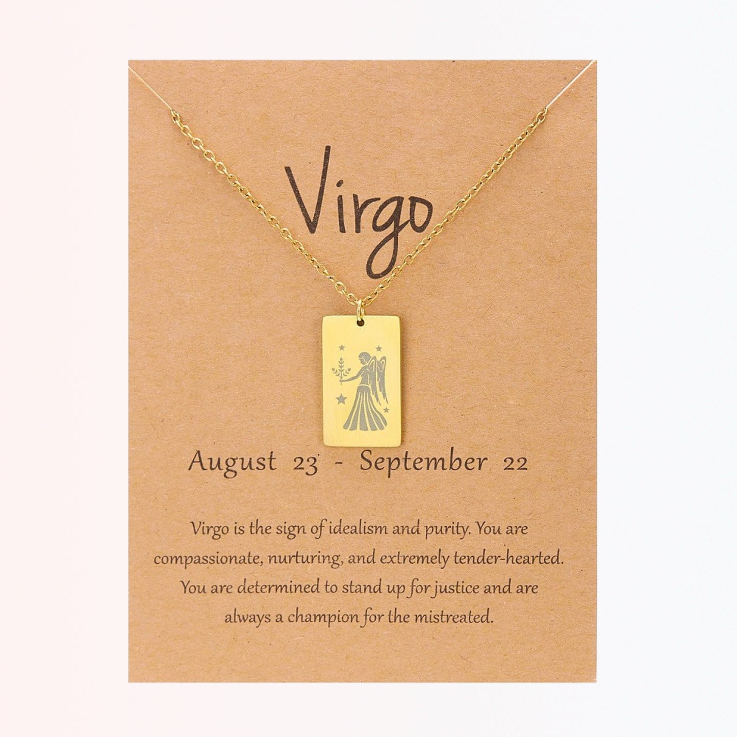 Collar con Charm de Signos Zodiacales en Stainless Steel Dorado