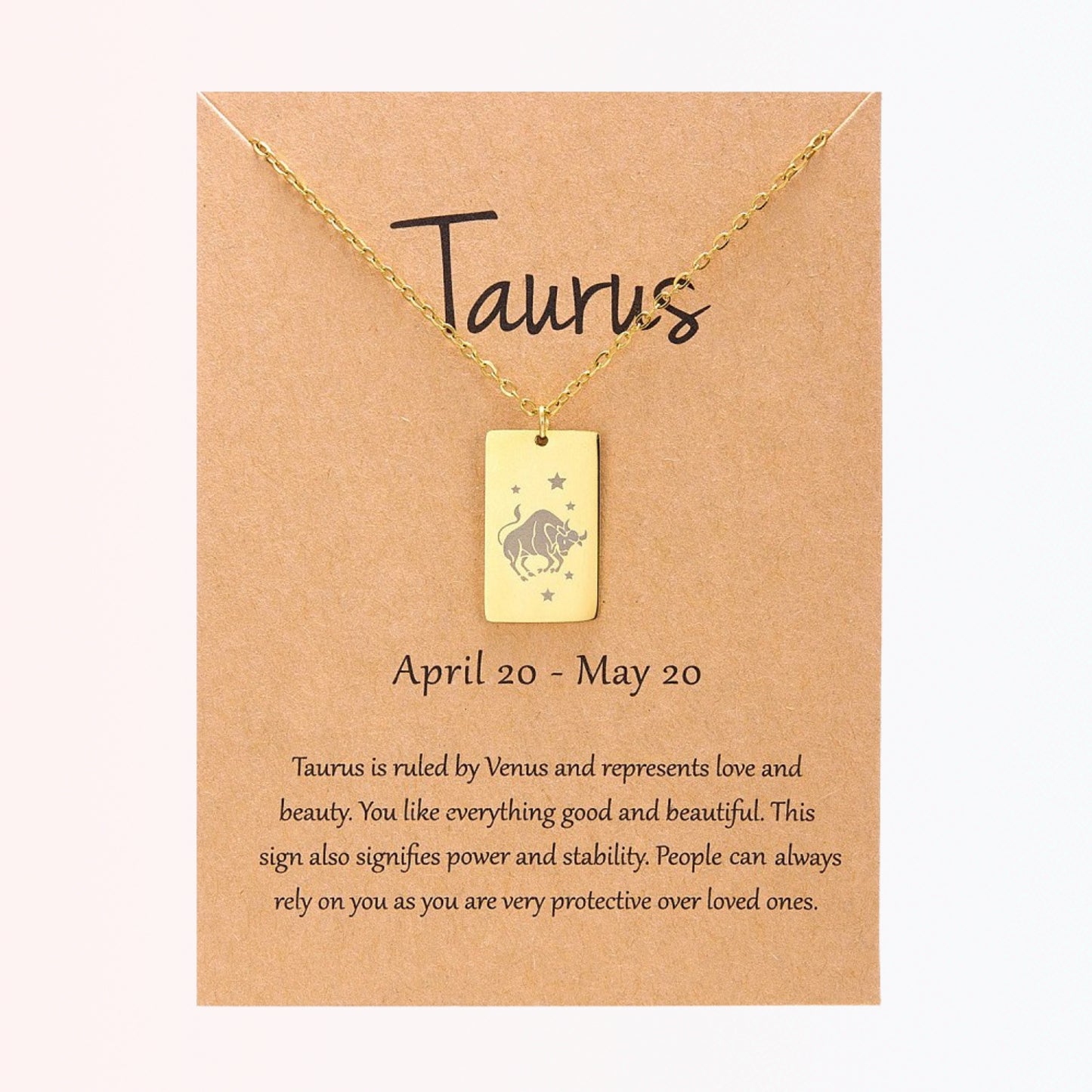 Collar con Charm de Signos Zodiacales en Stainless Steel Dorado
