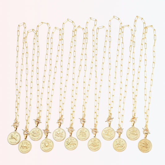 Collares con Colgante de Constelaciones en Brass y Stainless Steel Dorado 18K