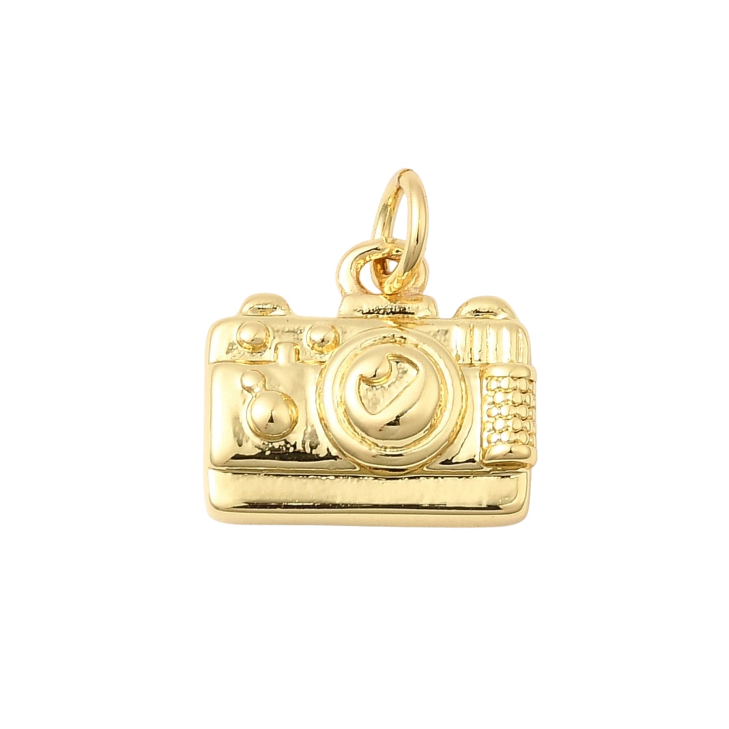 Collar Dorado con Charm de Cámara en Baño de Oro 18K